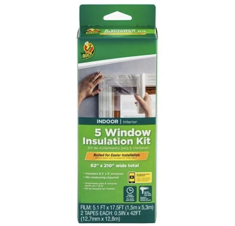 Duck Rolled 5 Window Insulation Kit 2 Tapes Indoor 62 inches inches