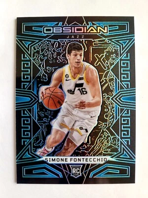 2022-23 PANINI OBSIDIAN BLUE SIMONE FONTECCHIO RC! 4/30! 1/1! ONLY 30 EXIST! - Image 1 of 4