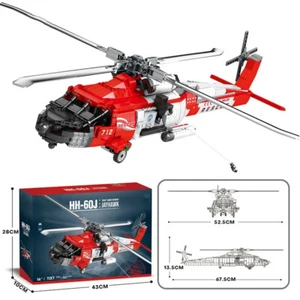 1137PCS HH-60J Black Hawk Helicopter Building Blocks Classic Boys Toys Kids Gift - Picture 1 of 12