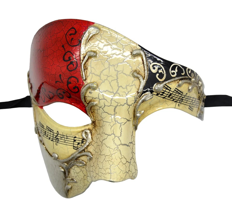Phantom Mask Musical Half Face Venetian Masquerade Mask Phantom Men Mask - Image 1 of 1