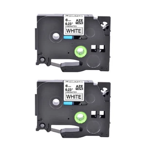 2PK label TZe-211 TZ211 fit for Brother P-Touch use in PTD600 D400 1/4" 6mm - Picture 1 of 10