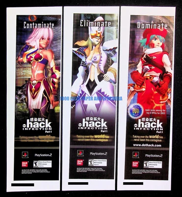 Dot .Hack Infection Bandai 2003 PS2 Trade Print Magazine Ad Poster ADVERT - Image 1 of 4