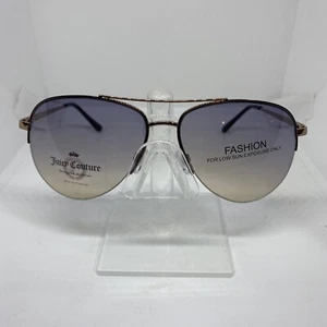 JUICY COUTURE WJC91SG16 Aviator Fashion Sunglasses Gold/Blue Gradient Lens NWT - Picture 1 of 8
