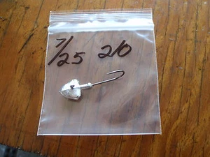 25 7/25oz (1/4oz) Custom Flathead Flats Jigs Mustad 32746BLN hook 2/0 3/0 or 4/0 - Picture 1 of 3