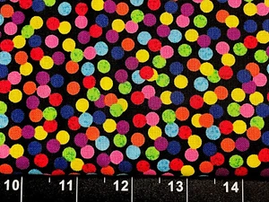 Tina SCRAP 9"x21" Colorful Circle Easter Rainbow Mini Polka dot Cotton Fabric - Picture 1 of 1