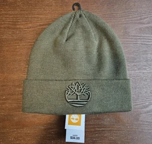 $ 34 TIMBERLAND BEANIE-MÜTZE GERIPPTES BÜNDCHEN TON IN TON 3D-STICKEREI WEINBLATT EINHEITSGRÖSSE - Bild 1 von 7