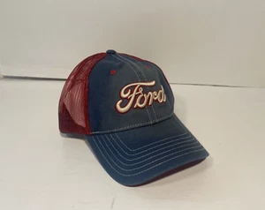 Ford Baseball Snapback Mütze Vintage verwaschener Look blau und rot verstellbar, neu - Bild 1 von 16