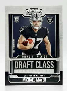 2023 Contenders Draft Class #17 Michael Mayer RC Las Vegas Raiders - Picture 1 of 2