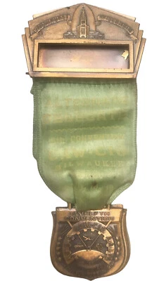 De colección 1949 Medalla UAW CIO 12ª Convención Milwaukee WI Delegado Alterno Foto 1 de 4