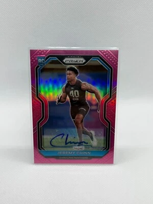 2020 Panini Prizm Pink Jeremy Chinn #367 Rookie Auto RC - Image 1 of 2