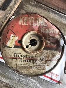 Electric Fence Heavy Keystone Wire Metal Red Spool Vintage Steel - Picture 1 of 10