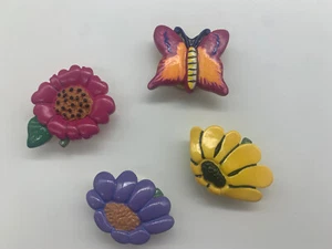 Set 4 copri bottoni fiori e farfalle (t) - Foto 1 di 6