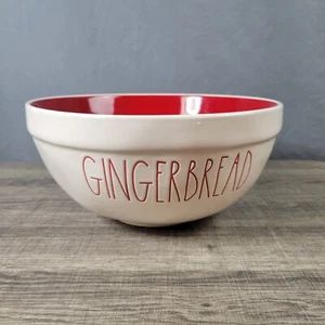Rae Dunn Artisan Collection Ceramic White & Red Gingerbread Mixing Bowl - Picture 1 of 6