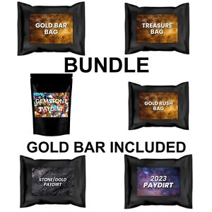 Bundle Guaranteed Gold Bar Paydirt | Pay dirt Concentrates Nugget Gemstones 