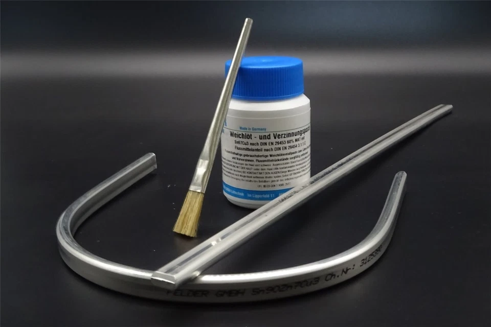 2 Stangen Karosseriezinn + 100g Verzinnungspaste Lötzinn Stangenlot Weichlot  - Bild 1 von 1