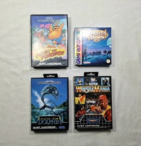 NINTENDO MEGA DRIVE GAMEBOY BUNDLE WRESTLE MANIA HARVET MOON FUNKOTRON ECCO E141 - Picture 1 of 10