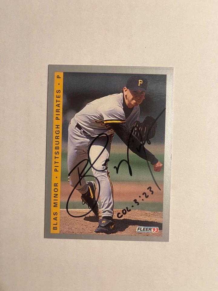 Pittsburgh Pirates BLAS MINOR Signed Card - Image 1 of 1