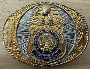 Vintage Belt Buckle, Department of the Army, CID Agent, 1988, Limited Edition - Imagen 1 de 12