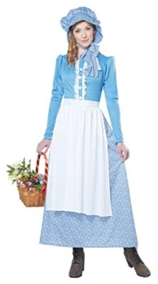 Mujer Pionera Colonial Pueblo Dama Pradera Vestido Elegante Halloween Adulto Disfraz Foto 1 de 2