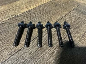 Mapex Black Drum Tension Rods 49mm Screws Tom Spares x6 #MR16 - Picture 1 of 4
