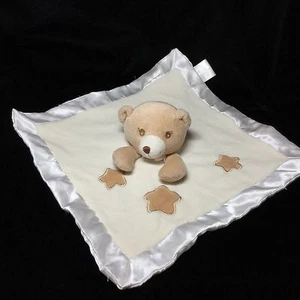 Jafra Cream Tan Stars Teddy Bear Baby Security Blanket Lovey  - Picture 1 of 4