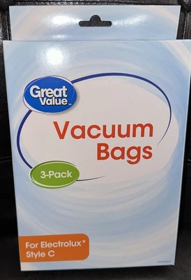 Paquete de 3 BOLSAS de filtración de alérgenos Great Value™ Electrolux Style C Foto 1 de 4
