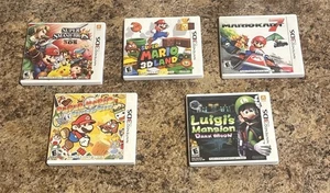 Nintendo 3DS Mario Lot Of 5 Cases and Manuals w/ Inserts Only / NO GAME - Picture 1 of 18