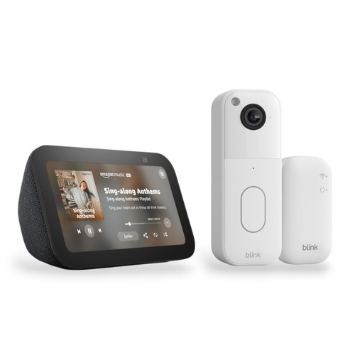 Blink Video Doorbell with Sync Module Core + Amazon Echo Show 5 3rd Gen ...