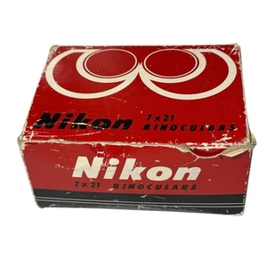 Vintage Nikon Compact Binoculars 7x21 7.1 W/ Strap Original Case & Box - Imagen 1 de 6