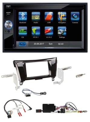 Blaupunkt Lenkrad USB Bluetooth TMC 2DIN Navigation für Nissan Qashqai 14-18 X-T - Bild 1 von 4