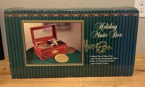 1999 Mr. Christmas Wooden Holiday Music Box 16 Discs Carols “Read” - Picture 1 of 10