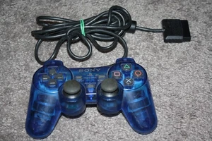 Controlador Sony PlayStation 2 Dual Shock Analógico con Cable Azul SCPH-10010 - Imagen 1 de 3