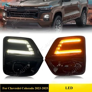 For Chevrolet Colorado 23-25 LED DRL Daytime Running Fog Light Lamps/Turn Signal - Picture 1 of 8