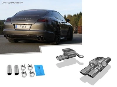 Fox Edelstahl Duplex Sportauspuff Porsche Panamera 3.6l je 2x115x85mm oval - Изображение 1 из 4