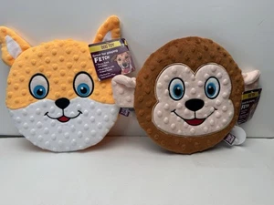 2 Multipet Dog Toys 10" Soft Plush Fetch Frisbee Inside  - Picture 1 of 8