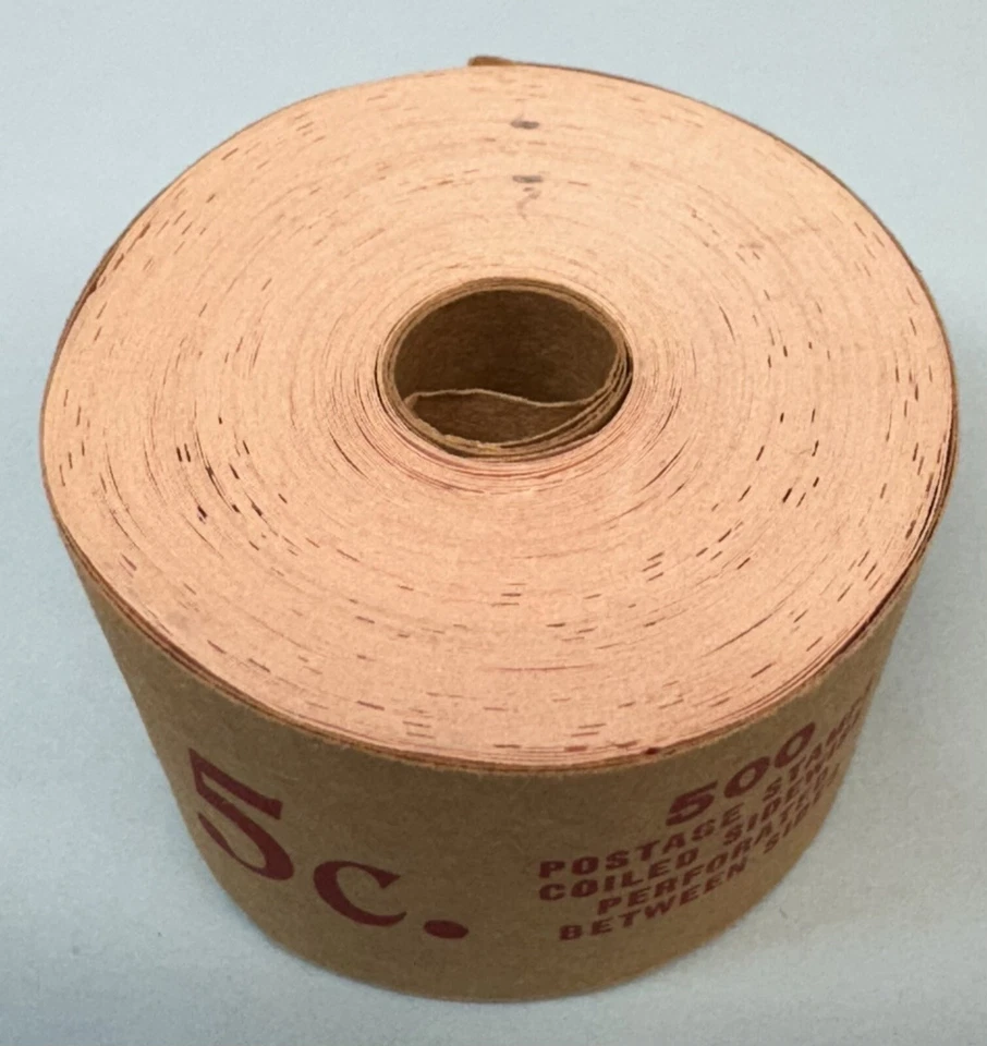 U.S., 1948, Scott #C37 Coil Roll of 500, 5c Perf. 10 Horiz., Cat. Val. :$700.00+ - Image 1 of 3