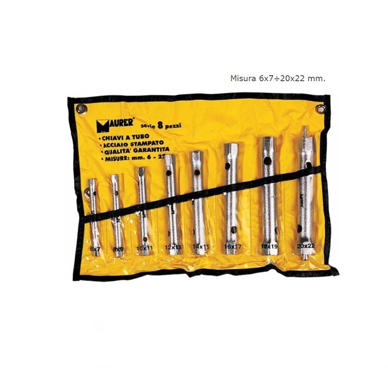 CHIAVE TUBO DOPPIA MAURER 8PZ (6X7-20X22)