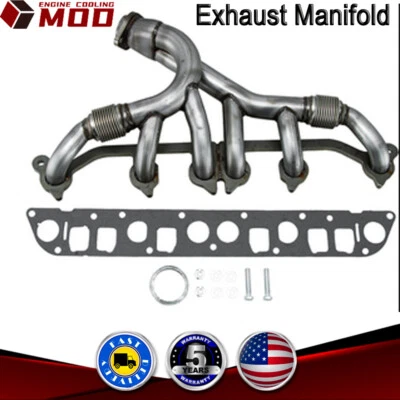 S/S Exhaust Manifold & Gasket Kit For Jeep Grand Cherokee Wrangler 4.0 1991-1999 - Image 1 of 4