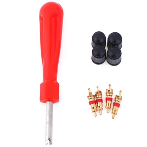 1Set Tire Valve Service Kit Valve Cores Screwdriver Tire Repair Car Motorcy _yi - Picture 1 of 12