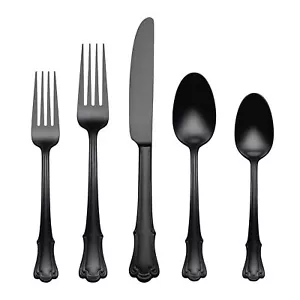 Oneida Satin Schwarz James Street Stück Besteck Set, 20 Stück - Bild 1 von 3
