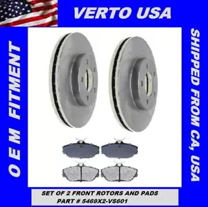 Rotores y pastillas de freno delanteros para Ford Taurus 1994 a 2000, Windstar 1995 a 1998 - Imagen 1 de 3