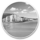 2 x Vinyl Stickers 15cm (bw) - Seven Sisters Chalk Cliffs England  #37042
