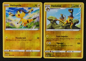 Carte Pokemon Helioptile 063 Heliolisk 064/192 Reverse Holo Rebel Clash NM/M - Foto 1 di 1