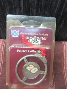 New Pewter #20 Tony Stewart Racing Car Steering Wheel Christmas Tree Ornament - Picture 1 of 2