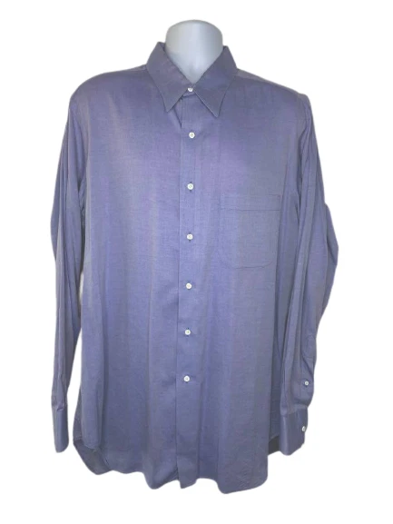 复古 Tom James 定制定制男式衬衫薰衣草见以下尺寸 — 第 1/4 张图片