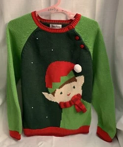 Neiman Marcus boys 4/5 Christmas Holiday Sweater Elf - Picture 1 of 4