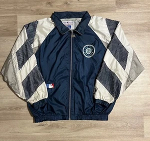 Rare Vintage 90s Seattle Mariners Pro Player Jacket Nylon Size Large - Picture 1 of 12