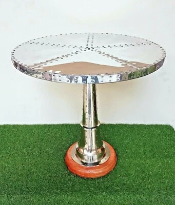 Vintage Aviator End Table Coffee Tea Cocktail Table Bar Restaurant Garden Home - Image 1 of 4