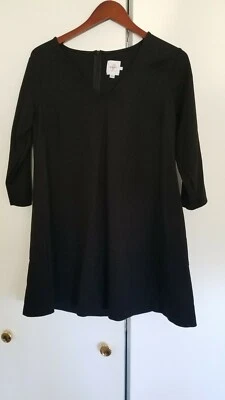 NWOT The Nines By Hatch Size S Black 3/4 Sleeve Fit & Flare Maternity Dress - Image 1 of 4
