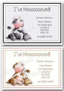 Personalised Change of Address cards I've moved house new home x10 cows - Picture 1 of 3